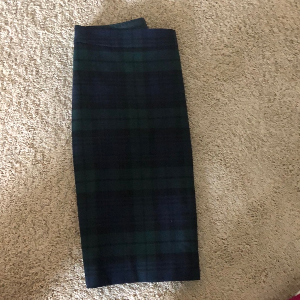 Jcrew plaid pencil skirt